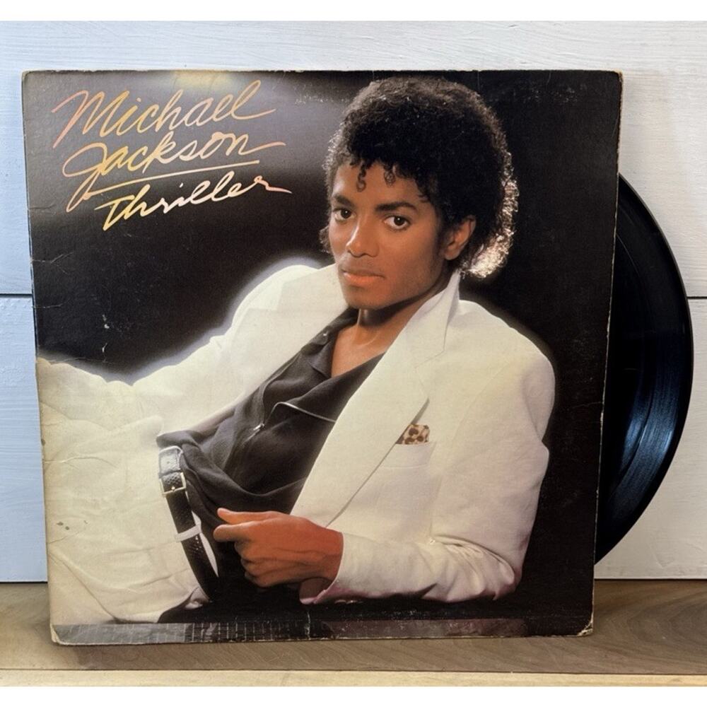 MICHAEL JACKSON Vinyl LP Thriller NM Error 1st Press 1982 Epic QE 38112 Q. Jones